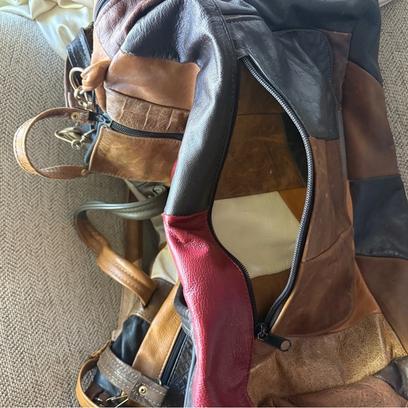 Patchwork Leather Backpack - Picture 4 of 6